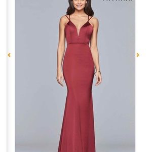 Wine Faviana prom dress